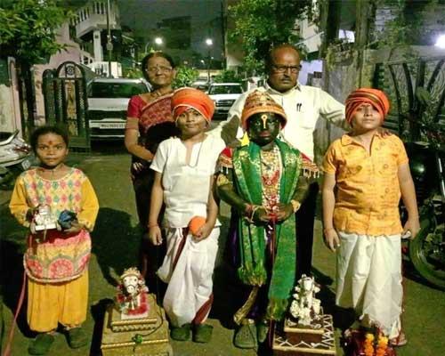 राजे रघुजीनगरात लहान बैल पोळा उत्सव साजरा