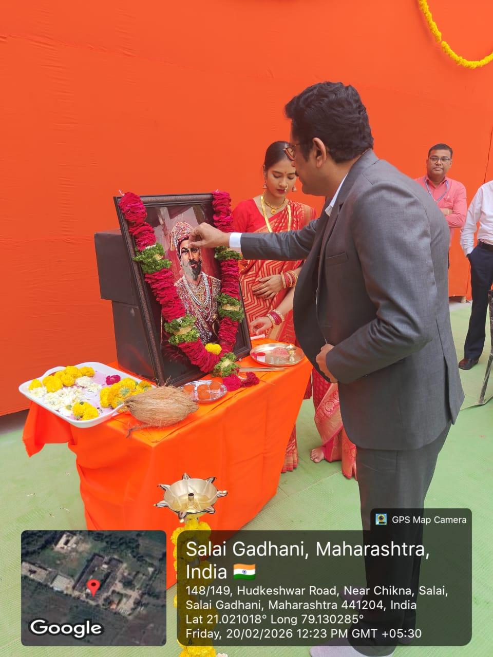 गोविंदराव वंजारी कॉलेजमध्ये शिवजन्मोत्सव सोहळा साजरा