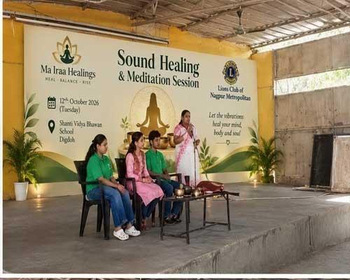विद्यार्थ्यांसाठी साउंड हीलिंग व ध्यान सत्राचे आयोजन