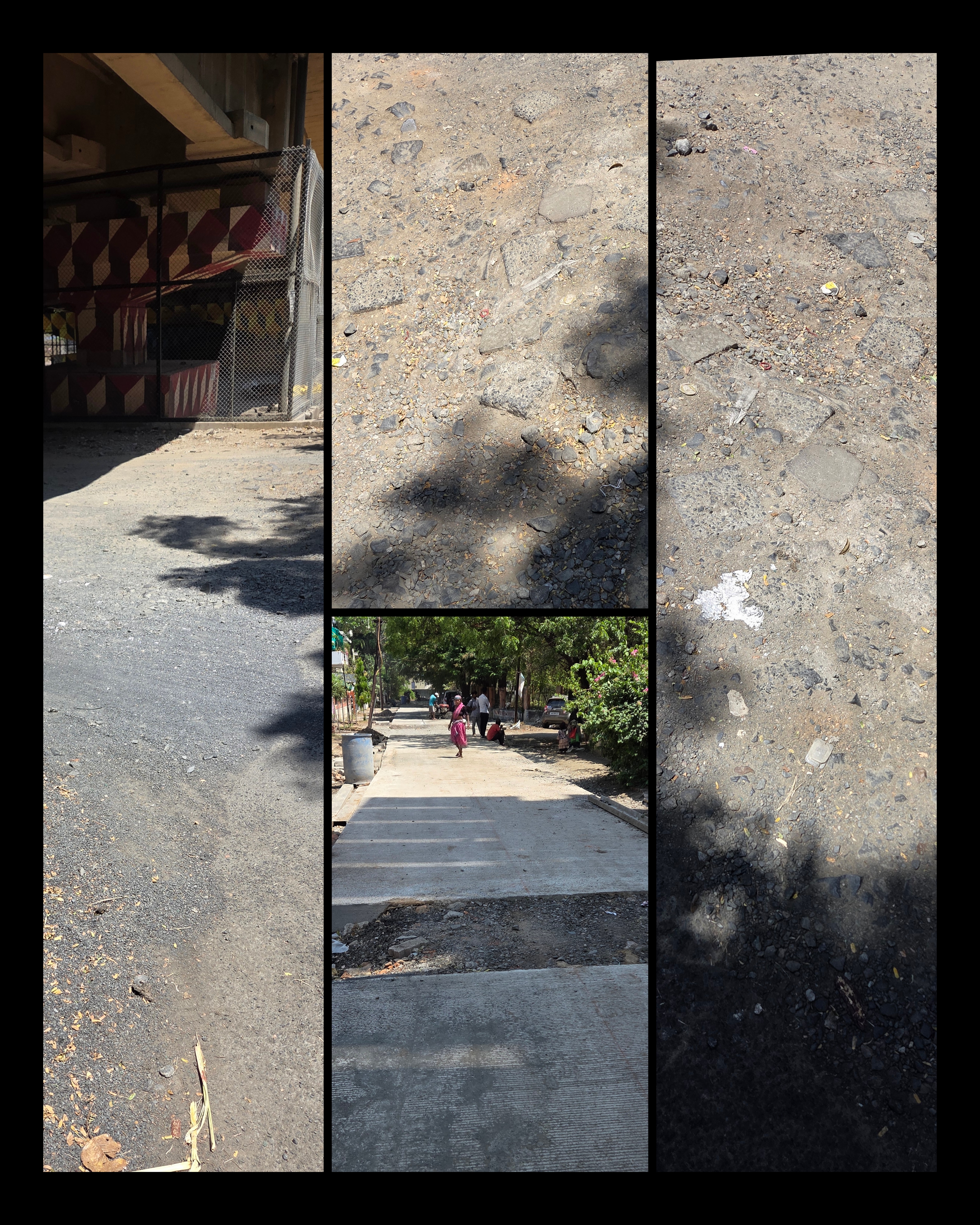 नरेंद्र नगर उड्डाणपुलाखालील रस्ताची दुरावस्था...